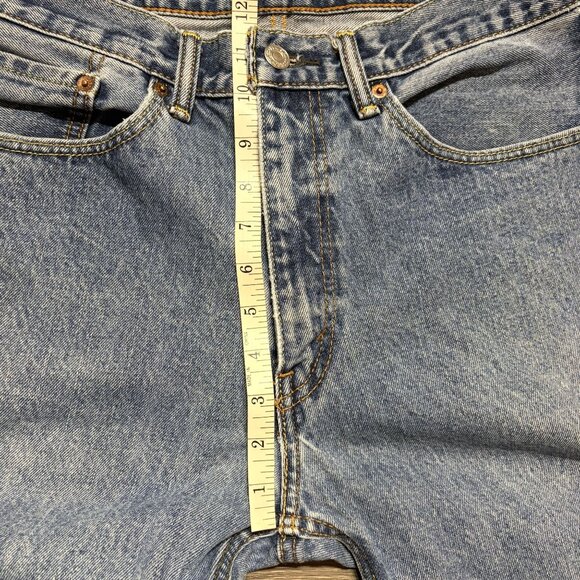 Levis 505 Mens Straight Leg Jeans W34 L30 Medium Wash Denim Regular Fit - Picture 6 of 12